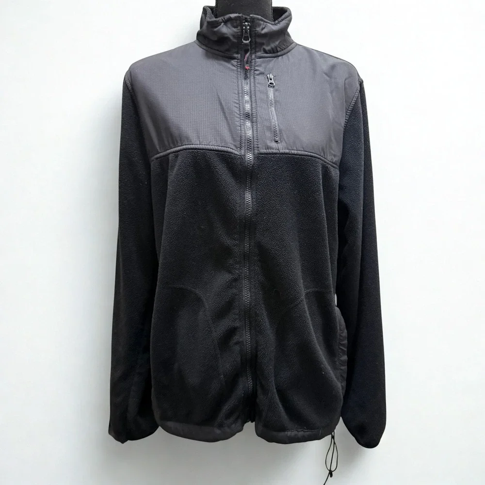 Aeropostale Black Fleece Jacket Full Zip Pockets Size S P‎